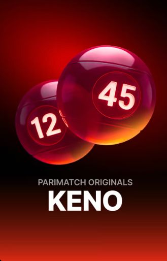 Keno из линейки Parimatch Originals — красные шары с числами 12 и 45