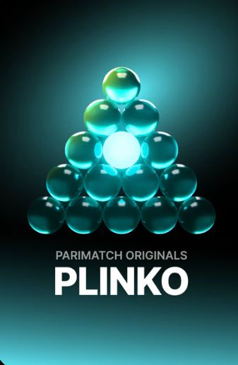Plinko из линейки Parimatch Originals — пирамида бирюзовых шаров